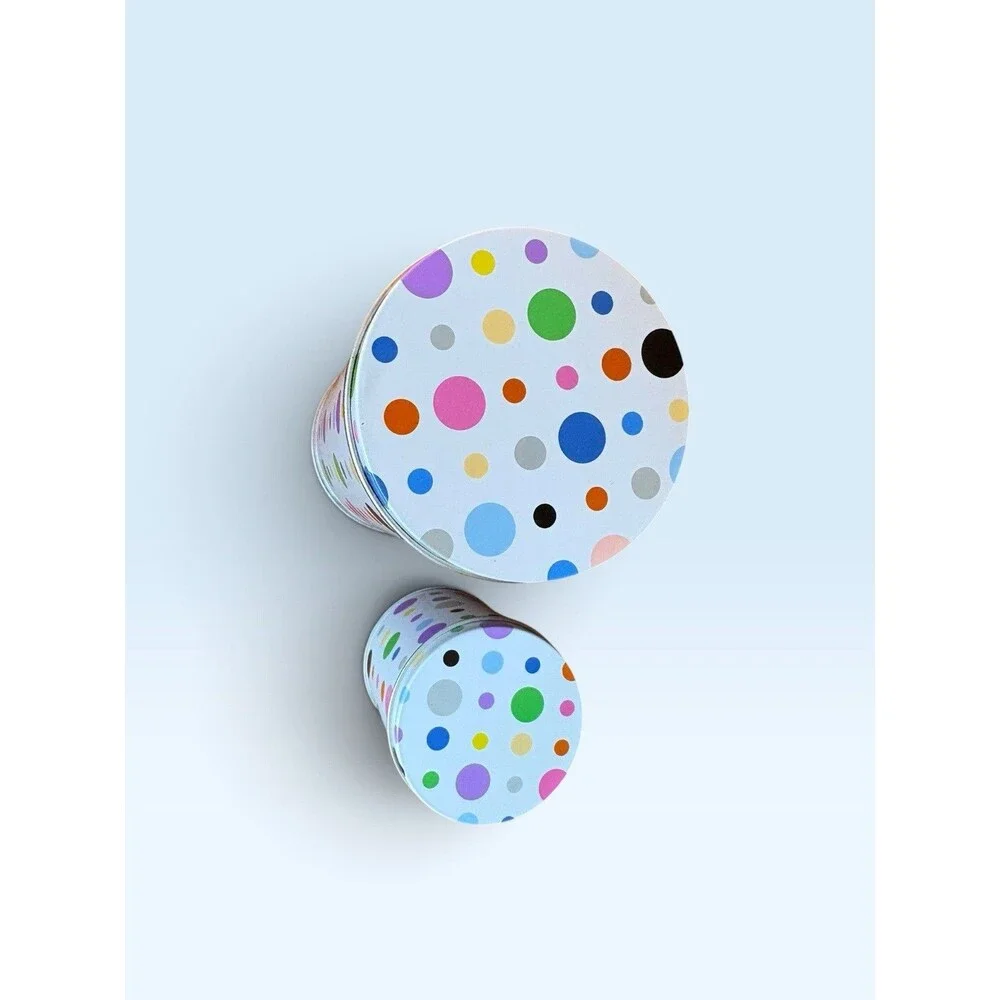 IKEA Nidelva Polka Dot Tins 6” And 3.25” Nesting VTG
